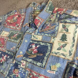 REYN Spooner Mele Kalikimaka Hawaiian Button Shirt Large Christmas 2003 Limited